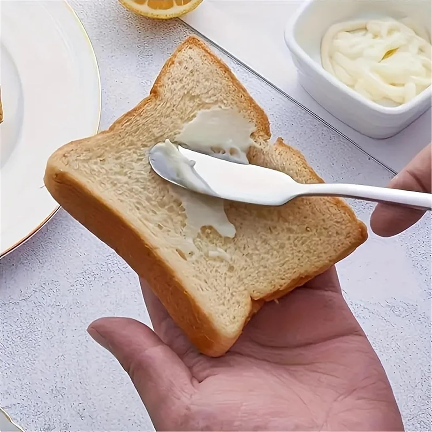 Butter Knives 20/40/100PCS Stainless Steel Knife Round Head Long Handle Jam(20pcs)