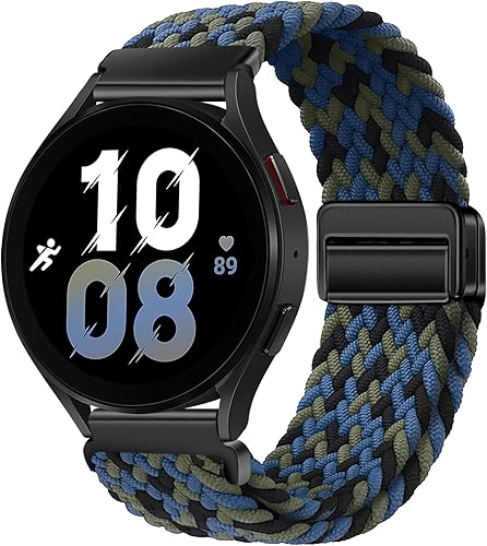 Miniatura 1 de Bandas magnéticas de nailon compatibles con Samsung Galaxy Watch 6543 ProClassicSportGear S3S2 FrontierActive, correa de reloj de 0.787 in y 0.866