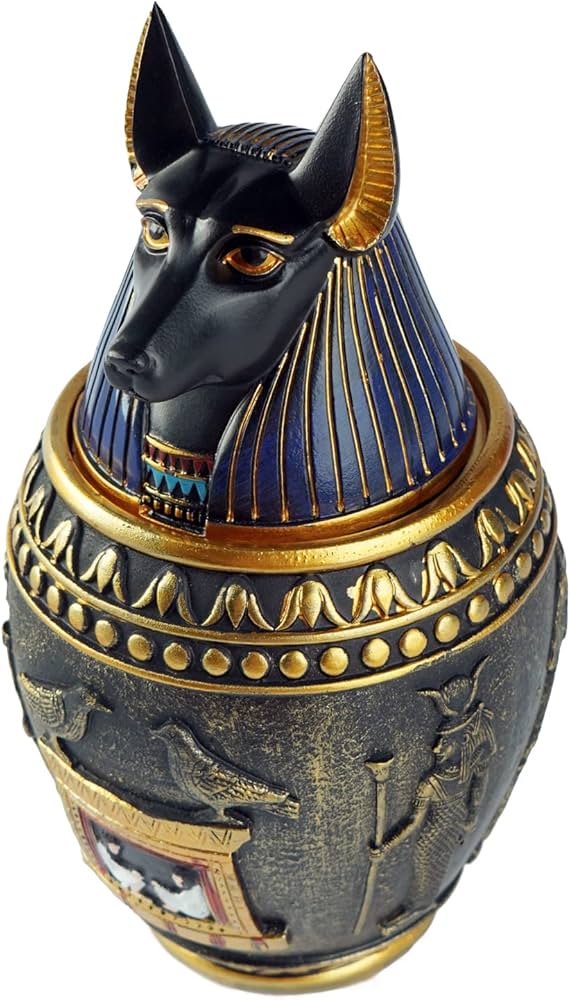 Amazon.co.jp: OwMell エジプト 神 ドゥアムテフ 天蓋瓶 7.6インチ
