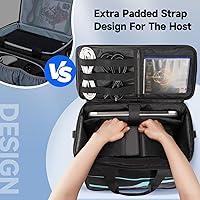 Vista 3 de Travel Carrying Case Compatible with Xbox Series XS, Portable Storage Game Bag with Extra Console Protection Padded Strap, Multiple Pockets for