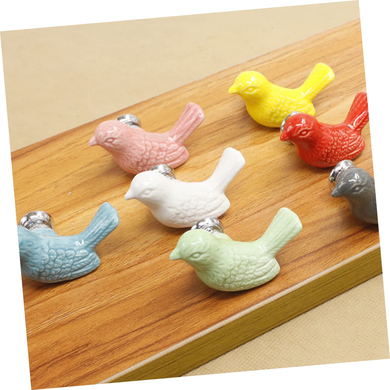 BUTIFULSIC Modern Cartoon Yellow Bird Knobs Single Hole Cabinet Handles for Boys and Girls' Closet Decorative