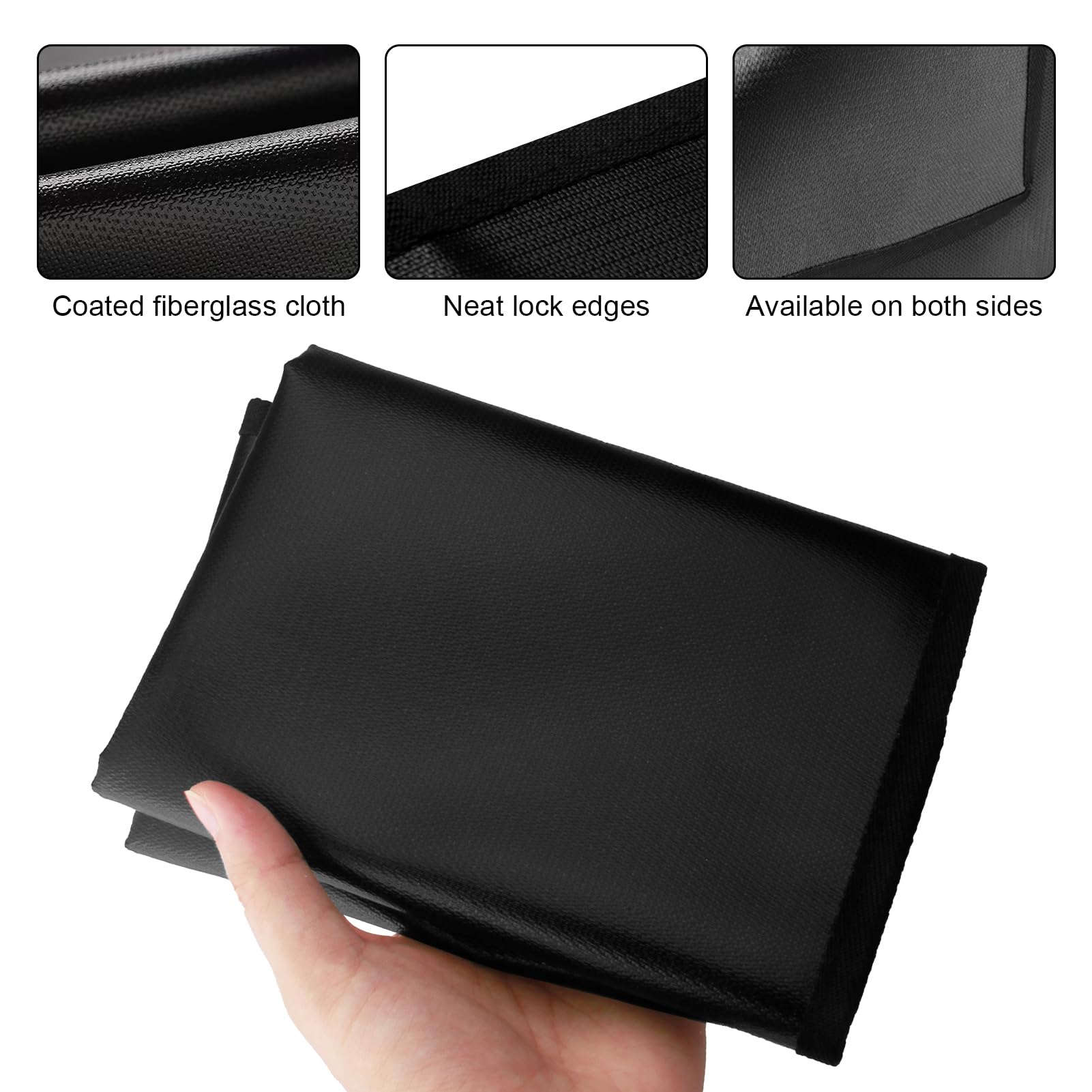Hitzebestendige onderlaag 60x40 cm van glasvezel met siliconen coating voor keukenwerkbladen, beschermt tegen hitte tot 500°C, antislip & waterdicht, luchtfrituurpannen, koffiemachines, magnetrons