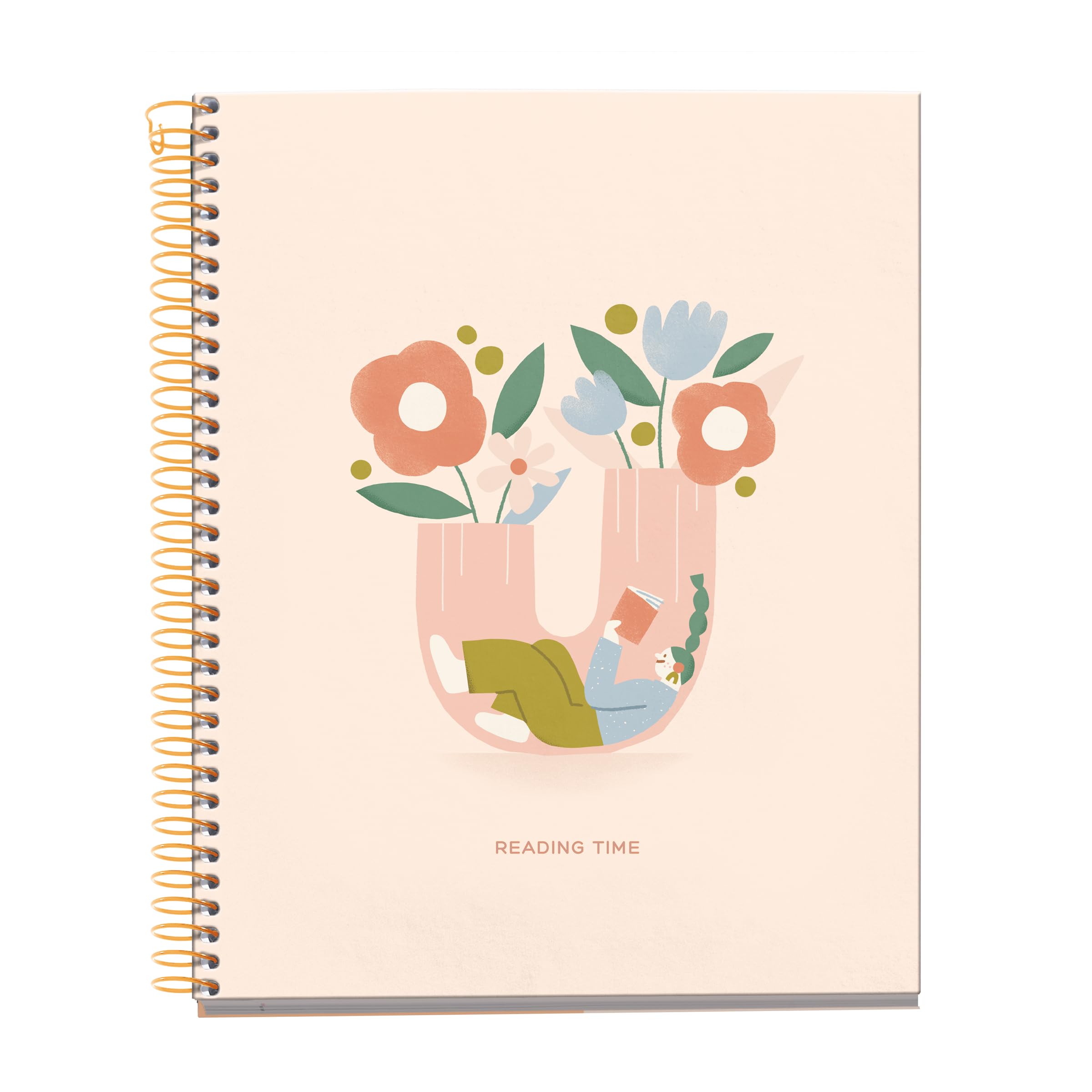 Miquelrius, A5 notebook (148 x 210 mm), 100 squared sheets of 70 g/m², rigid cardboard cover, 4 colour bands, spiral, 2 holes
