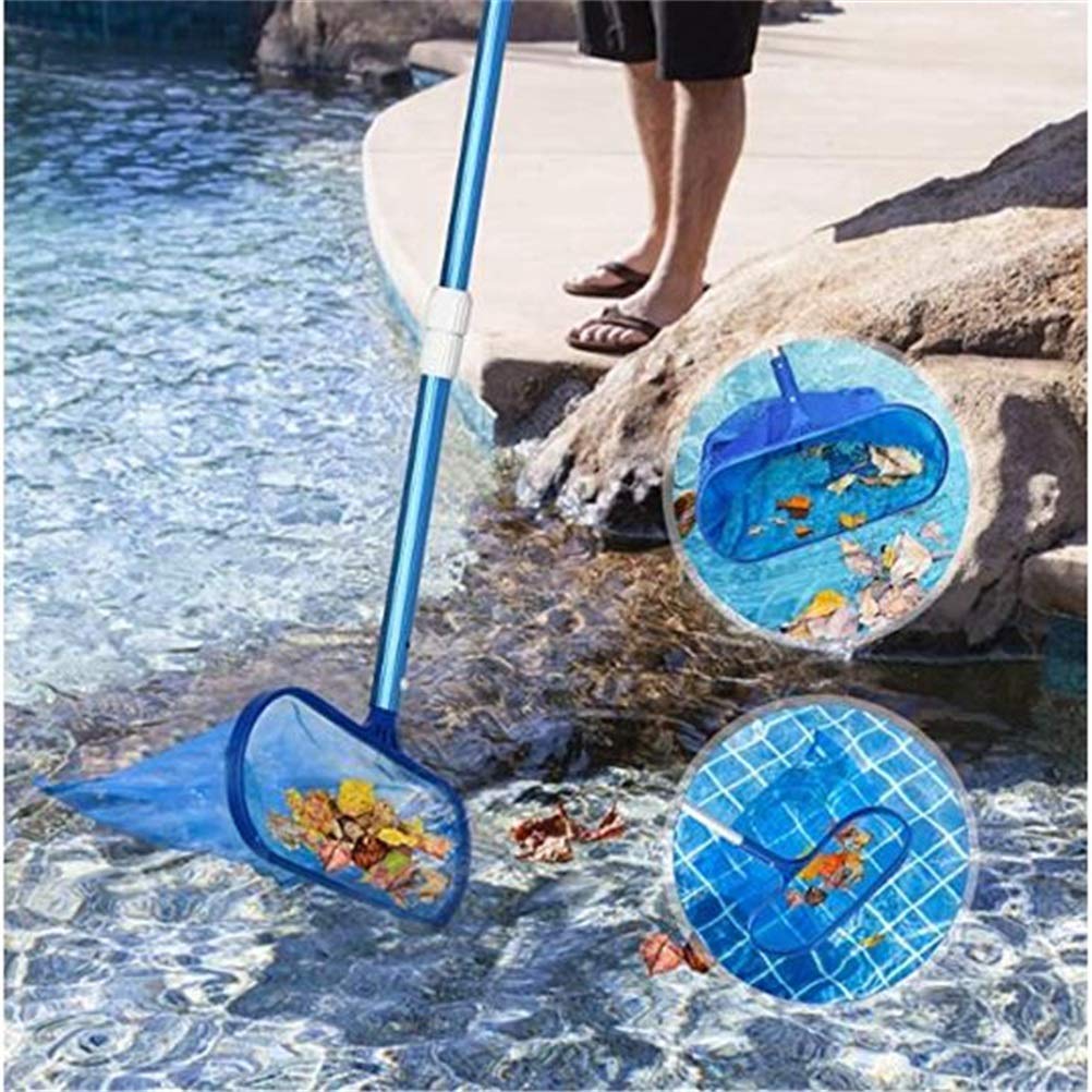 Pool Skimmer Net With Pole - 25 Inch Leaf Skimmer For Hot Tubs, Ponds & Pools