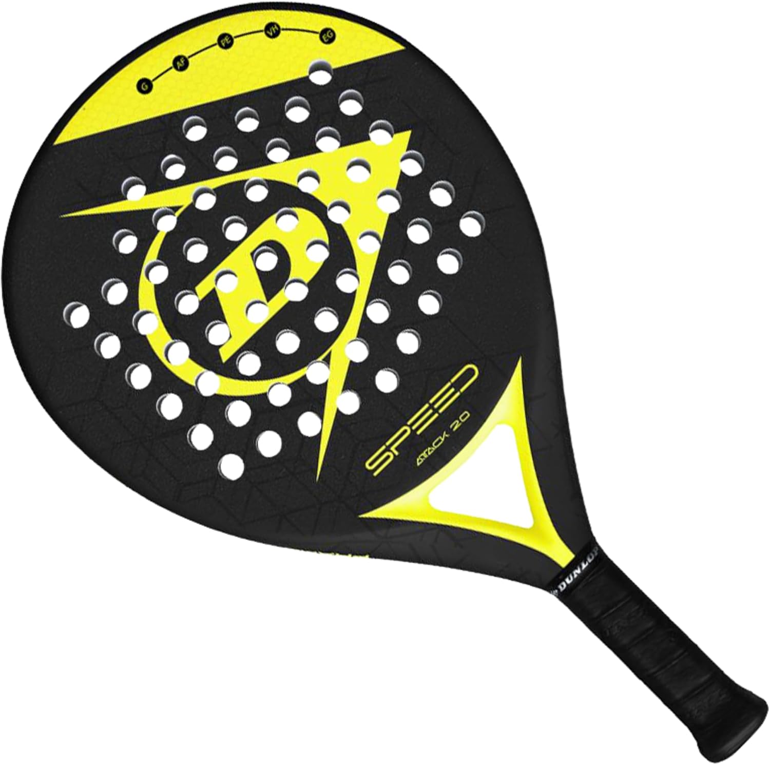 Dunlop Sports Speed Attack 2.0 Padel Racket, Black/Yellow