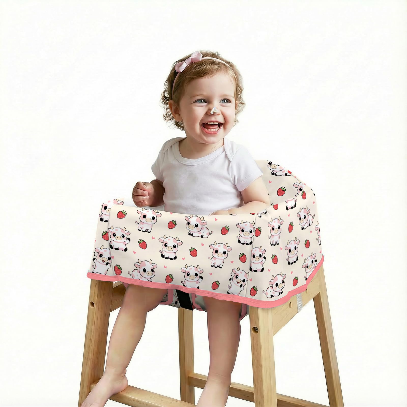 Photo 1 of YOYICU High Chair Cover - Strawberry Cow, Waterproof