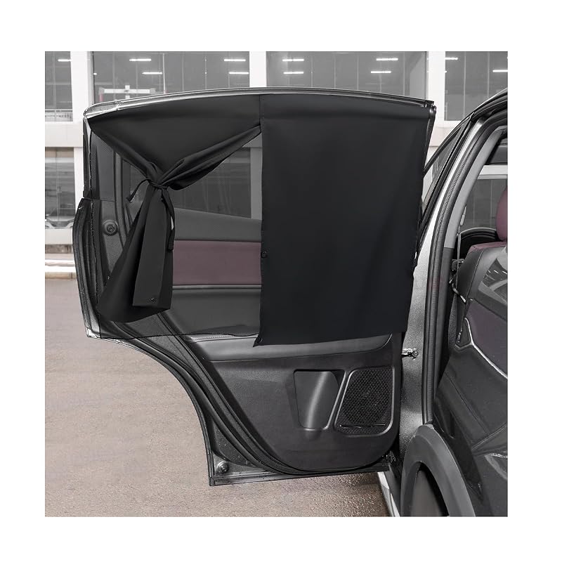 Protetor Solar para Janela Lateral de Carro Suvnie com Tela Dupla, Cortina Magnética Dobrável para Privacidade, 1 unidade