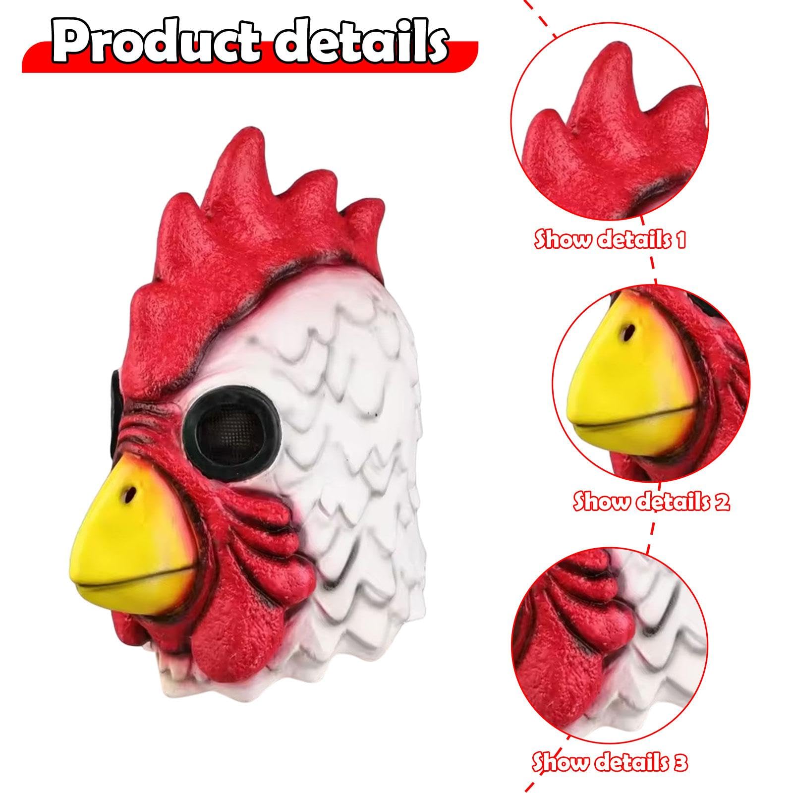 Baoblaze Maschera da Testa di per Adulti, Maschera di Halloween Spaventosa, Maschere in Lattice per Feste, Festival, Ringraziamento, per Adattarsi a Circonferenze della Testa di 56-60 Cm
