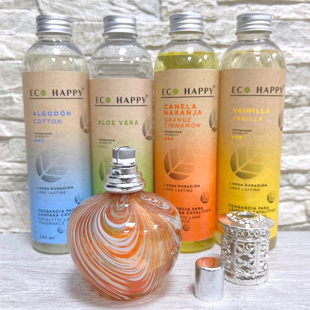 Lámpara Catalítica Orange Waves (100 ml) - Sanea el ambiente y elimina los malos olores e impurezas del aire sin enmascararlos.