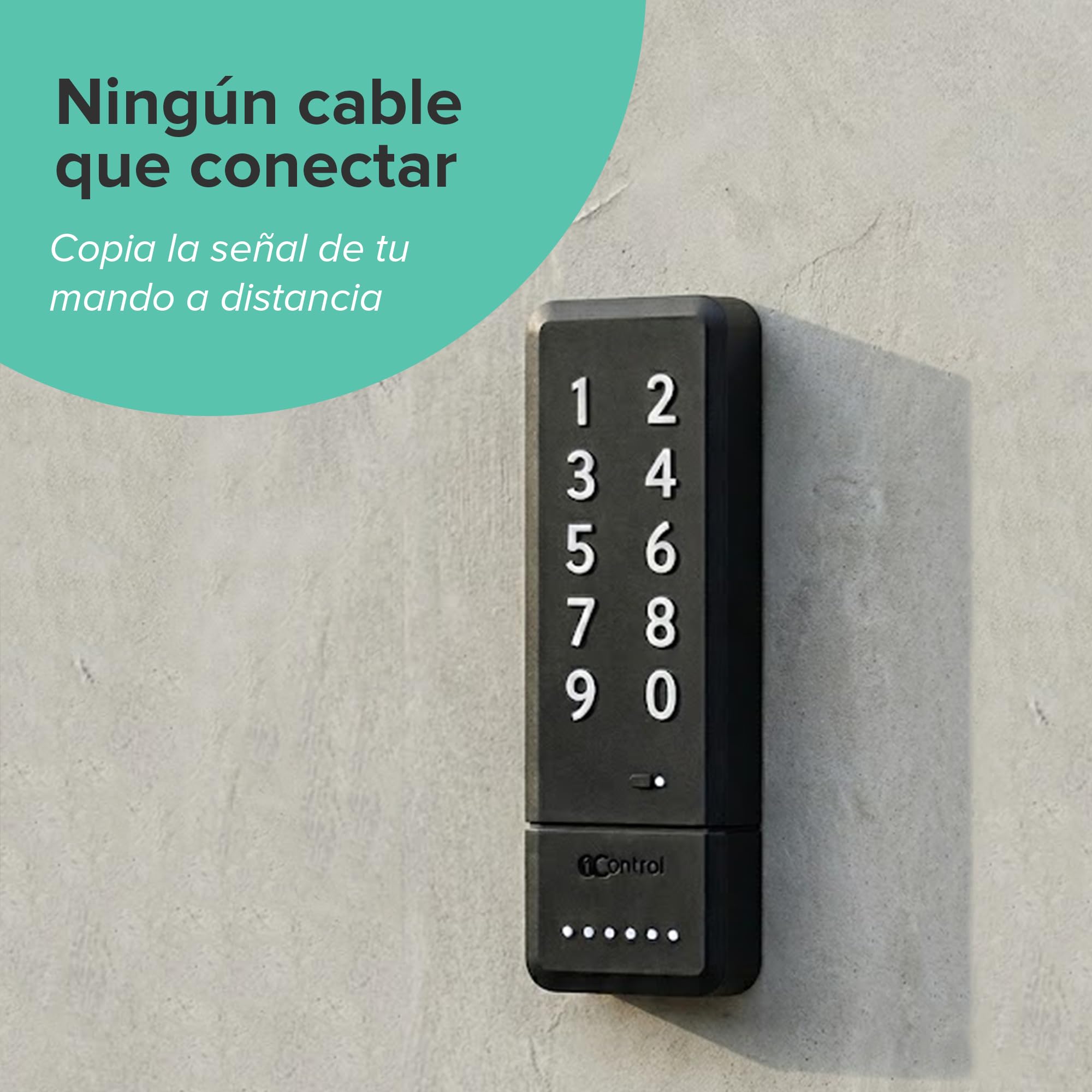 1Control Teclado inteligente inalámbrico para abrir con código PIN para puertas de garaje y basculantes controladas por mando a distancia, inalámbrico y Bluetooth, 2 puertas y 4 pines, fabricado en