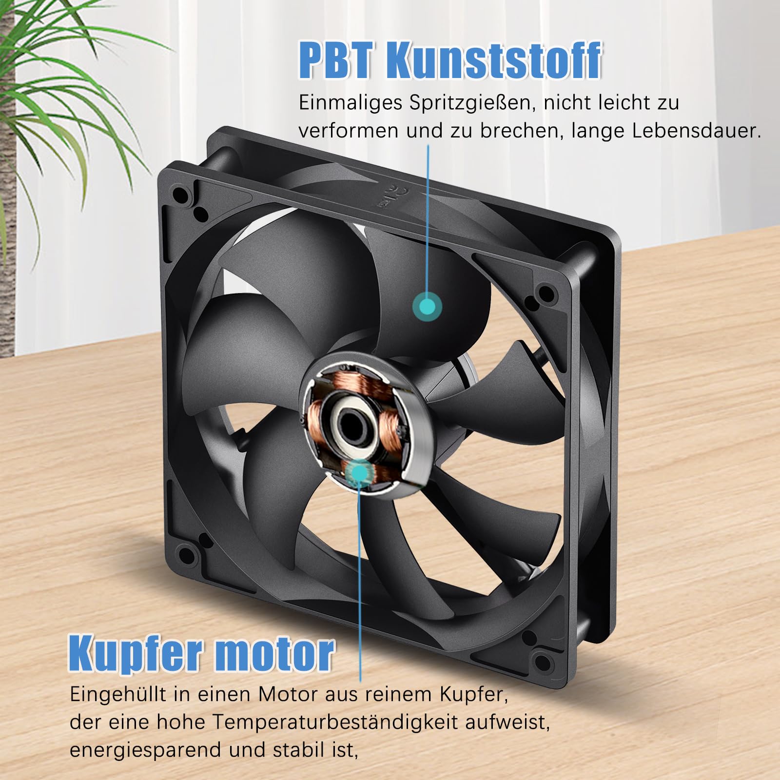GDSTIME Lot de 2 Ventilateur PC 120mm USB Fan 5V 120x120x25 Réglable | ventilateur usb 120mm USB PC Fan 3 Vitesse Réglable pour Ordinateur Meuble Récepteur Routeur