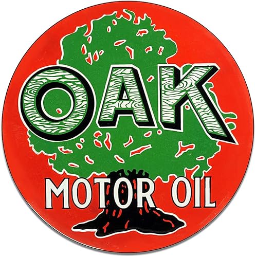 Miniatura 293 de Brotherhood Letrero de gas vintage de reproducción de letreros de metal vintage, letrero redondo de metal para garaje y hogar, 8 pulgadas de Nourse