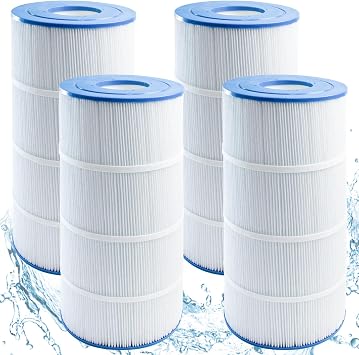 4-Pack CX580XRE PLF81A Pool Filter Replaces for Hayward C580E, PA81-PAK4,Ultral-A3, Unicel C-7483, Hayward SwimClear C3020, C3025, C3030, Filbur FC-1225, FC-6425,19 5/8 x 7 Filter