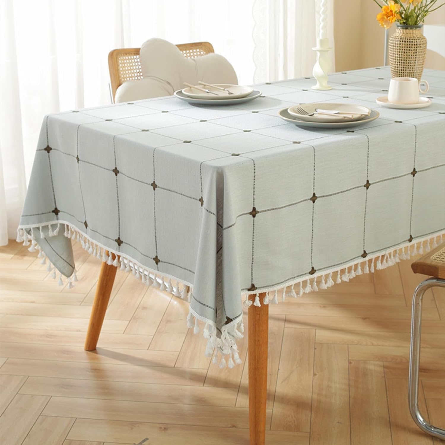 tablecloth, Table Cloth Rectangle , ,Tablecloth Rectangular Cotton Linen