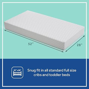 Sealy Baby Infant and Crib Mattress - Refresh 2 Stage, Breathable and Waterproof, GREENGUARD Gold Certified, Made in USA