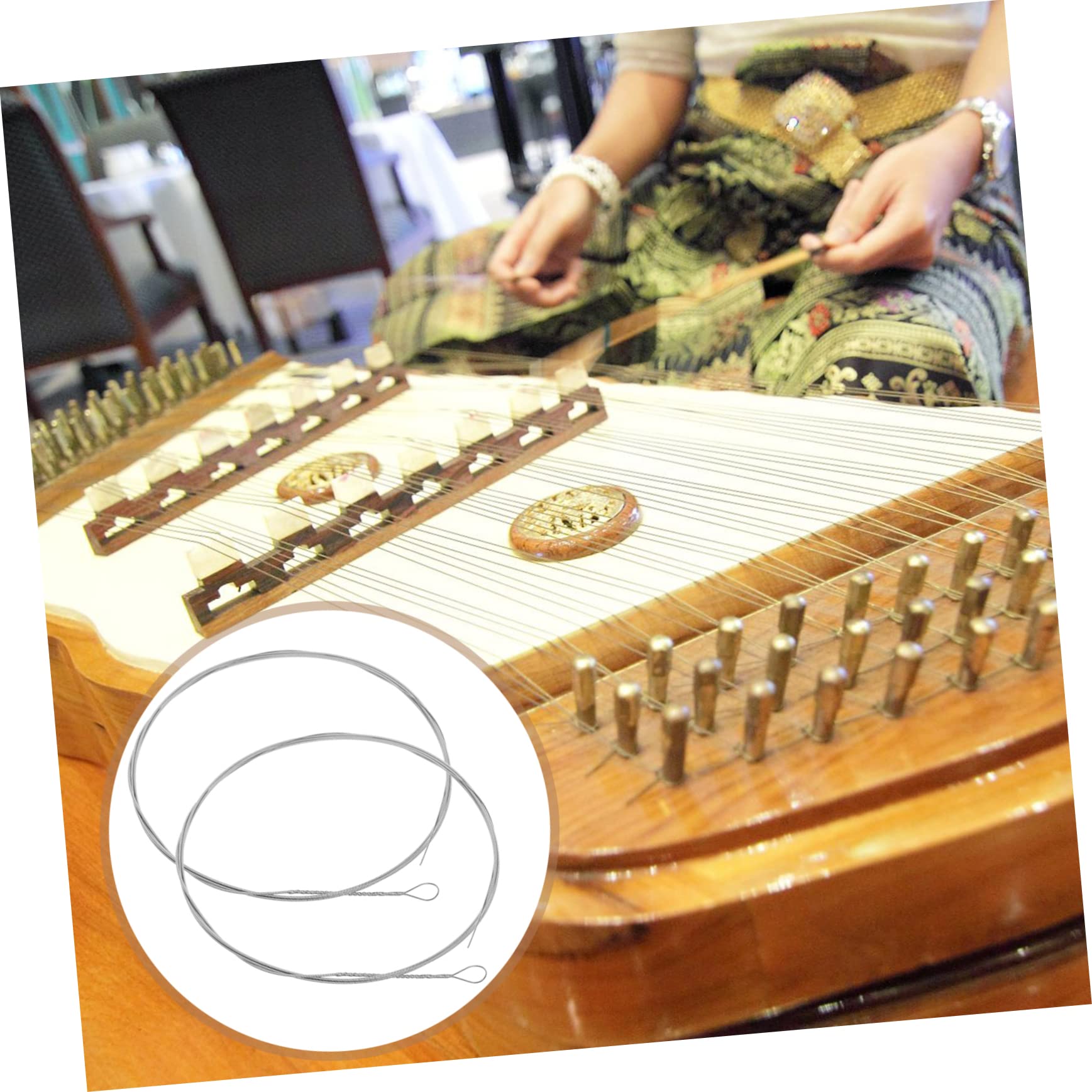 Levemolo 4sets Replacement Dulcimer Strings Metal String Set for Instrument 2pcs*4