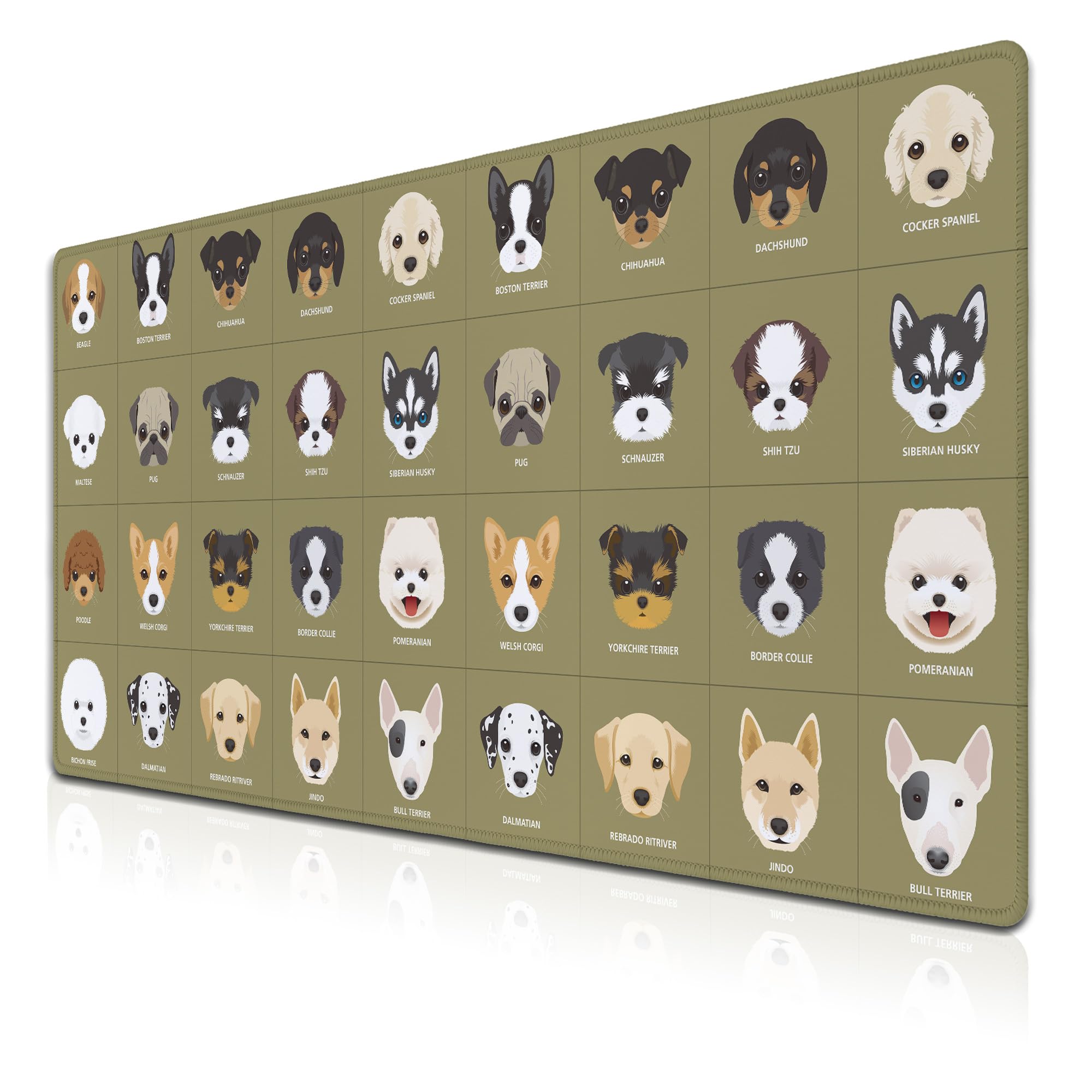 Samgula Gaming Mat Cartoon Puppy Dogs Cute Desk Mat, Large Desk Pads Keyboard Mouse Pad, Computer Desk Mat Non-Slip Rubber Base Waterproof with