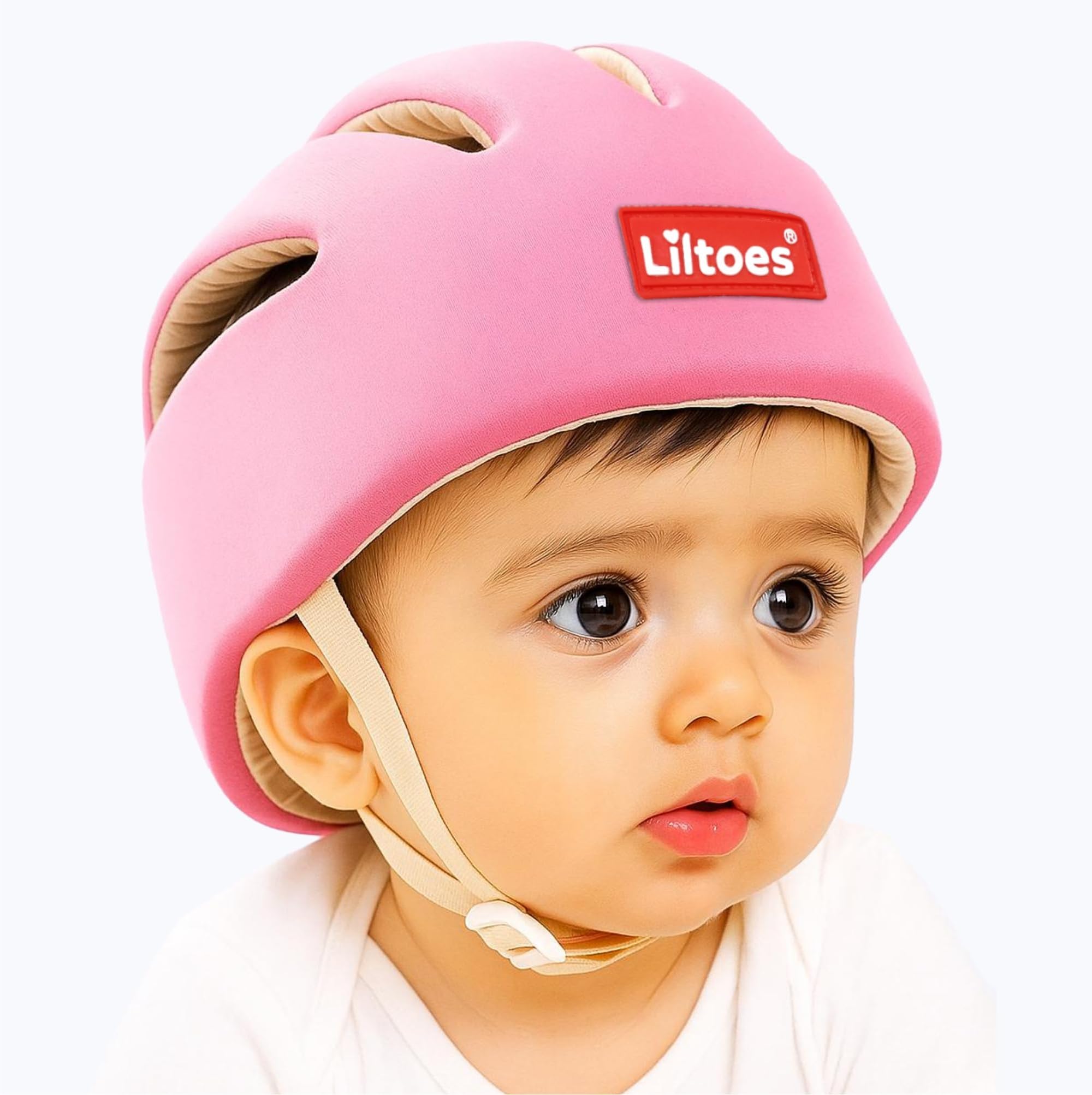 LILTOES Baby Head Protector for Safety of Kids 6M to 3 Years- Baby Safety Helmet with Proper Air Ventilation & Corner Guard Protection (Baby Pink)