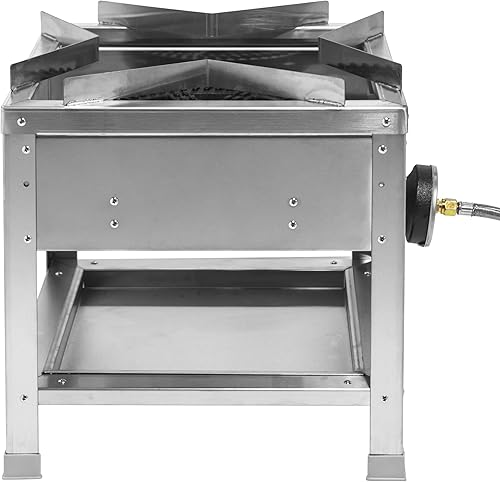 Miniatura 5 de Quemador de propano único de acero inoxidable - Cocina de gas para exteriores con regulador de 20 PSI, estufa de propano portátil de alta potencia