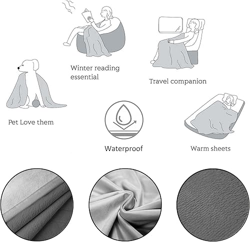 Miniatura 4 de Ameritex - Manta reversible para mascotas, terciopelo 100% impermeable súper suave para sofá y cama.