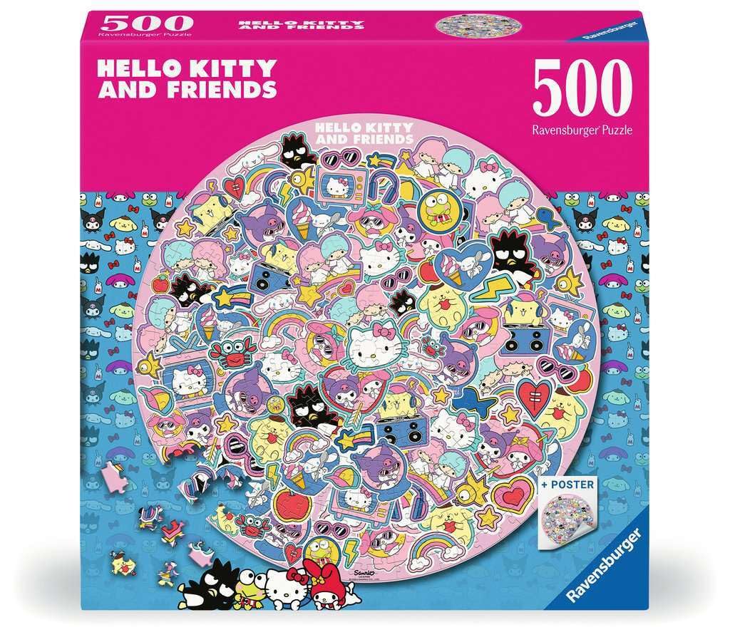 Amazon.com: Ravensburger Hello Kitty 500 Piece Round Jigsaw Puzzle