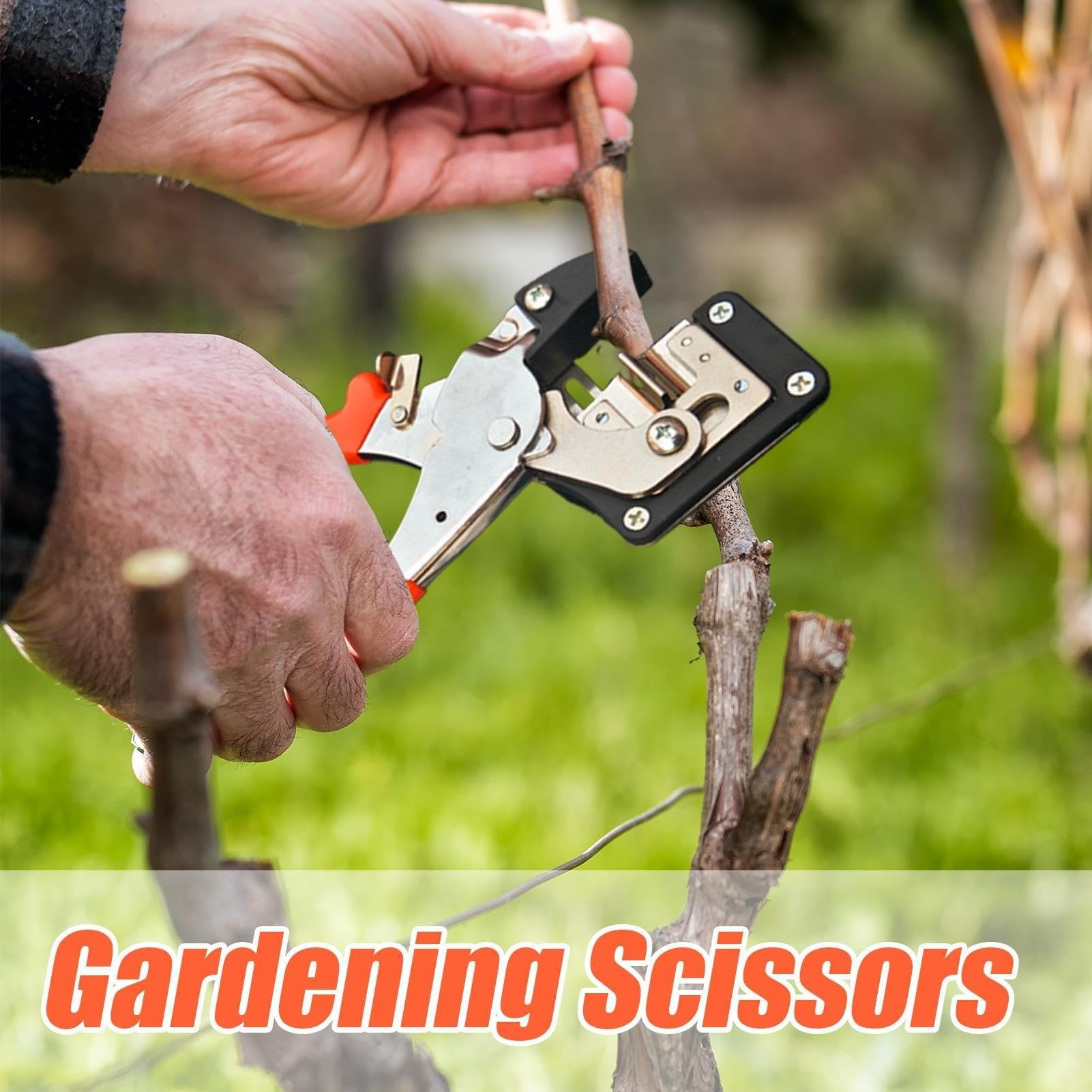 Cesoie for innesto 2 in 1, kit di attrezzi for innesto da giardino, cesoia for innesto di piante con impugnatura ergonomica, forbici da giardino resistenti for alberi da frutto, rami