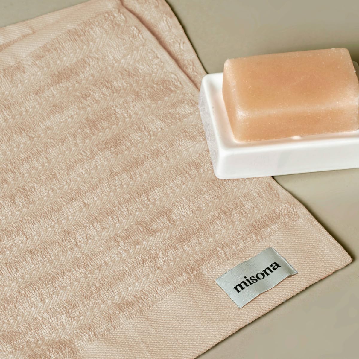 Misona Organic Cotton Face Cloths Pack Of 2Natural from B&Q