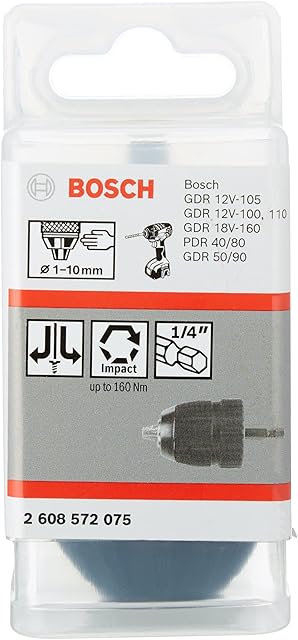 Bosch Professional 1x Keyless Chuck (Ø 1-10mm, Accessories for Rotary Hammers and Drills)
