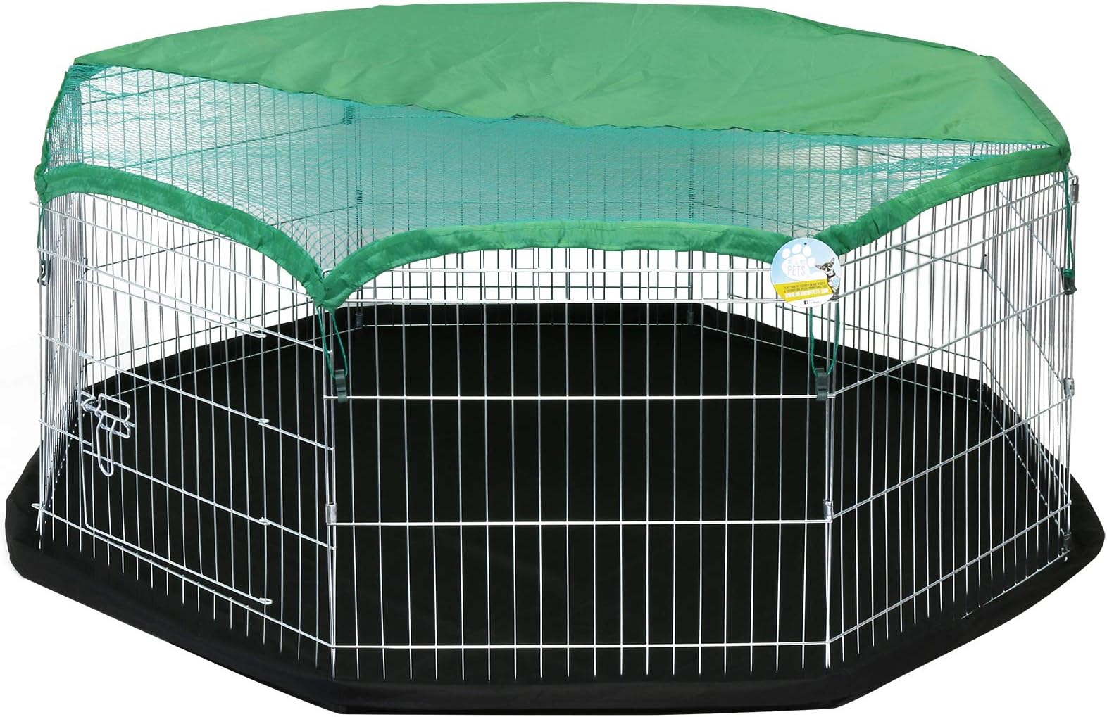 BUNNY BUSINESS 8Panel Playpen with Free Safety Net and Nylon Floor, 55