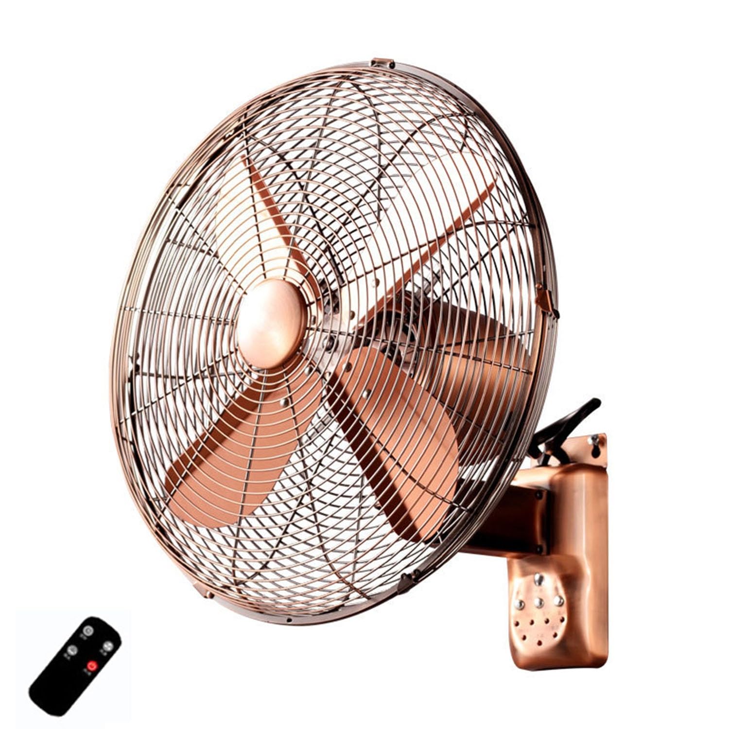 Ventilador De Pared Vintage, Ventilador De Pared con Control Remoto Inteligente De 16/18/20 Pulgadas, 3 Velocidades, 120° Oscilante, Temporizador De 7.5 H(18in)