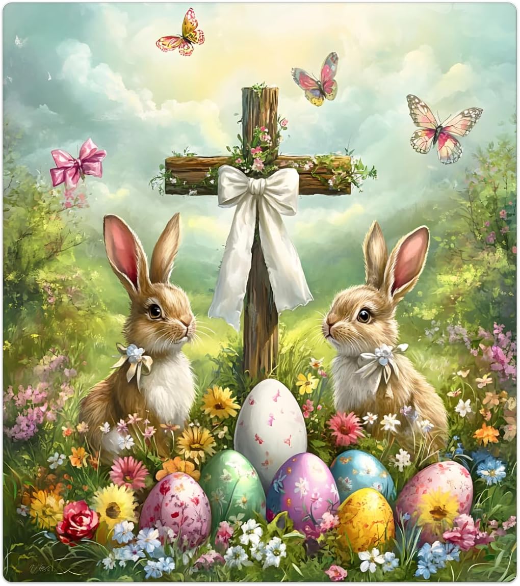 Happy Easter Eggs Animal Dishwasher Magnet Cover Decorative Magnetic Dishwasher Cover Reuseable Dishwasher Panel Covers Front Dishwasher Door Covers for Kitchen Decor 21" X 26"