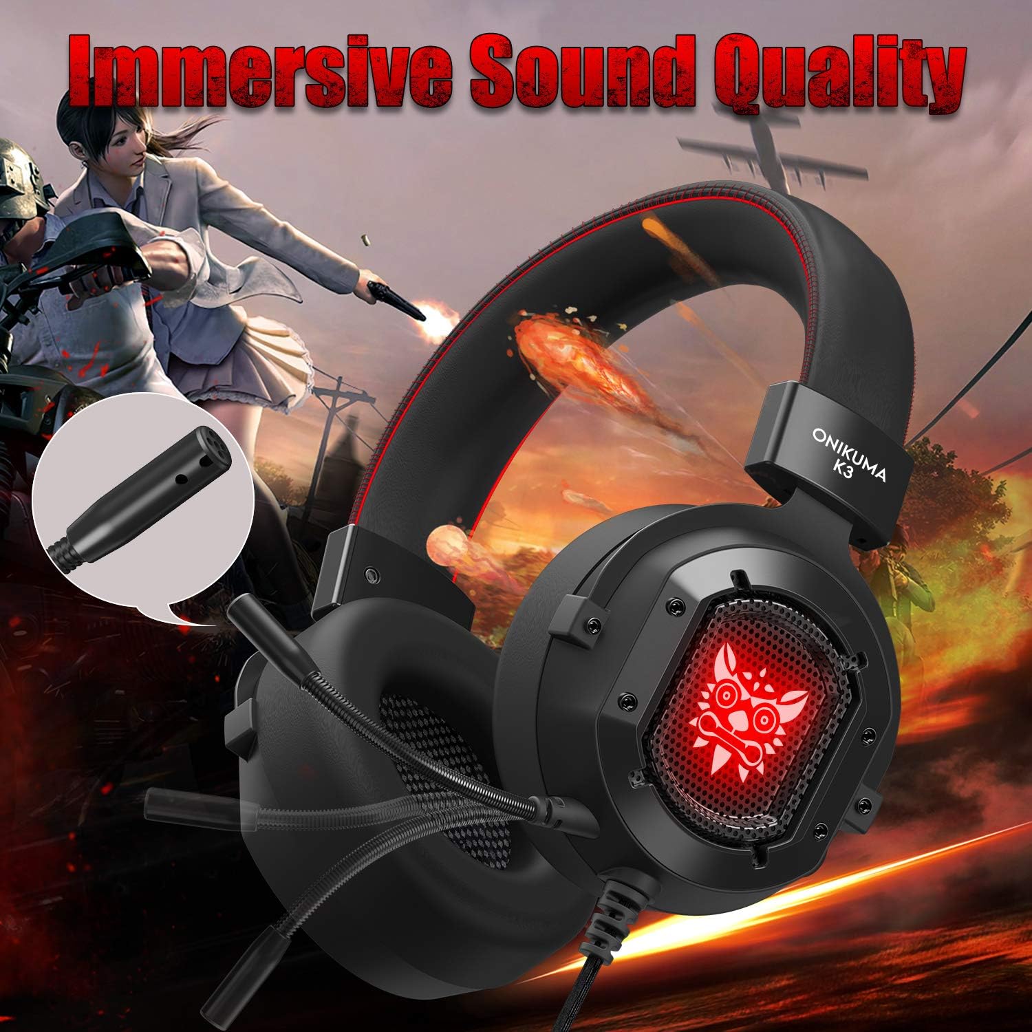 Buy 1 get 1 🔥 Gaming Headset, MMUSC Stereo Headphones for Laptop, Tablet, PS4, PC, Xbox One Controller, Noise Cancelling Over Ear Headset with Mic, LED Light, Bass Surround Black Friday - 40% OFF Gaming Headset, MMUSC Stereo Headphones for Laptop, Tablet, PS4, PC, Xbox One Controller, Noise Cancelling Over Ear Headset with Mic, LED Light, Bass Surround