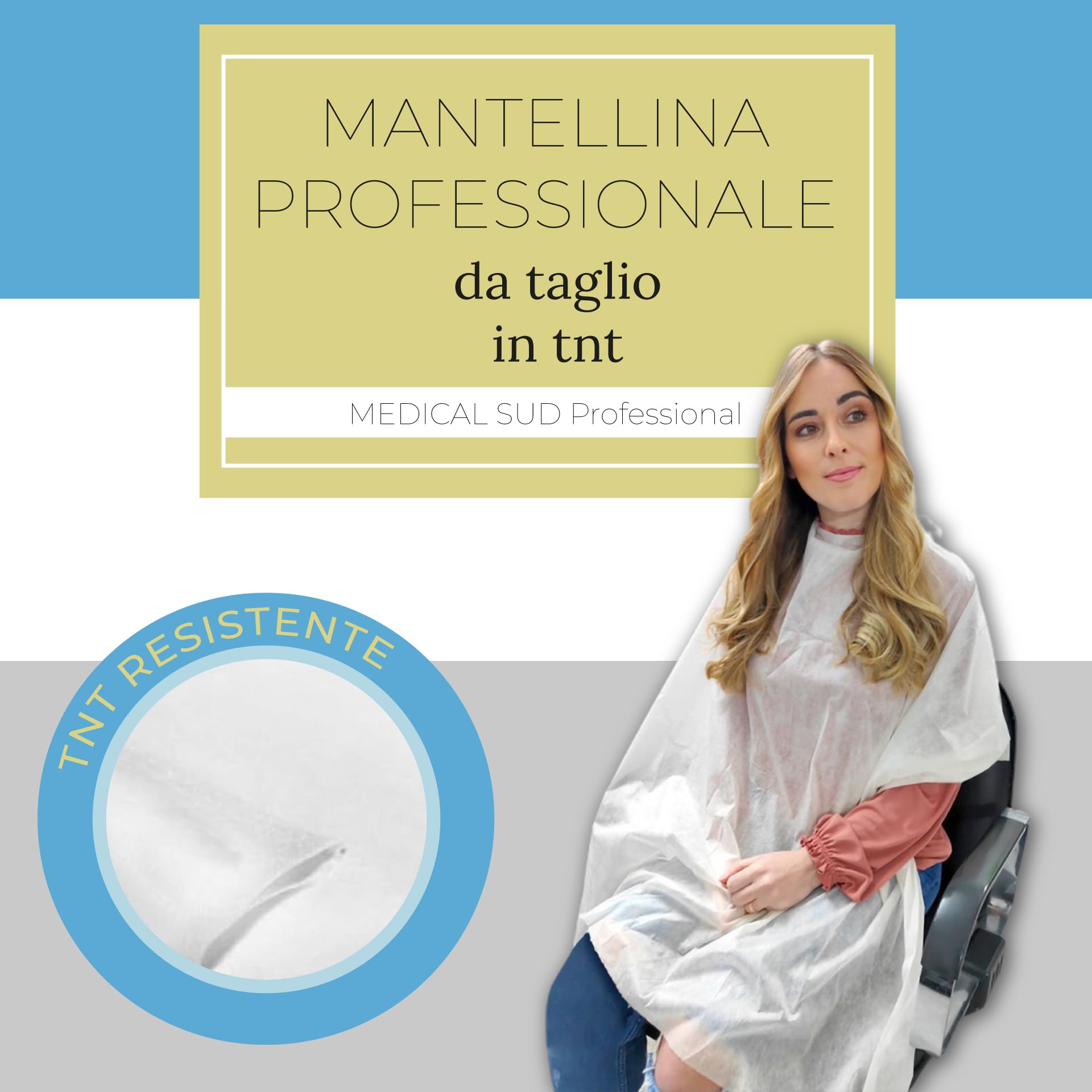 300 Mantelle Monouso Professionali Per Taglio In Tnt Cm 110 x 130 Medical Sud
