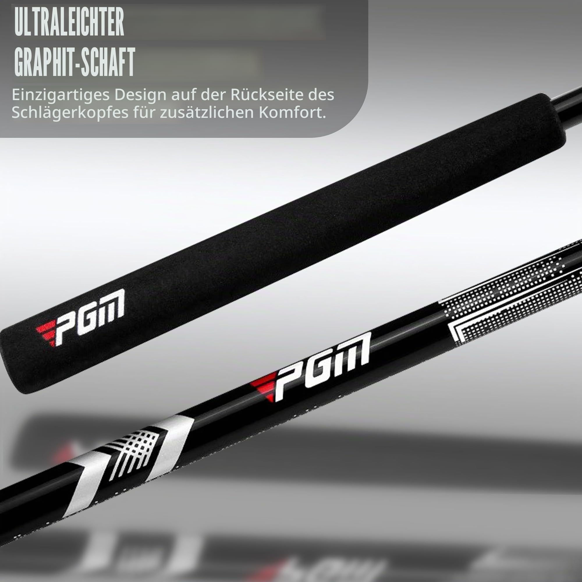 PGM Golf Standing Putter - Golf Putter for Men and Women - Mallet Putter with Stable Low Center of Gravity & Alignment Aid