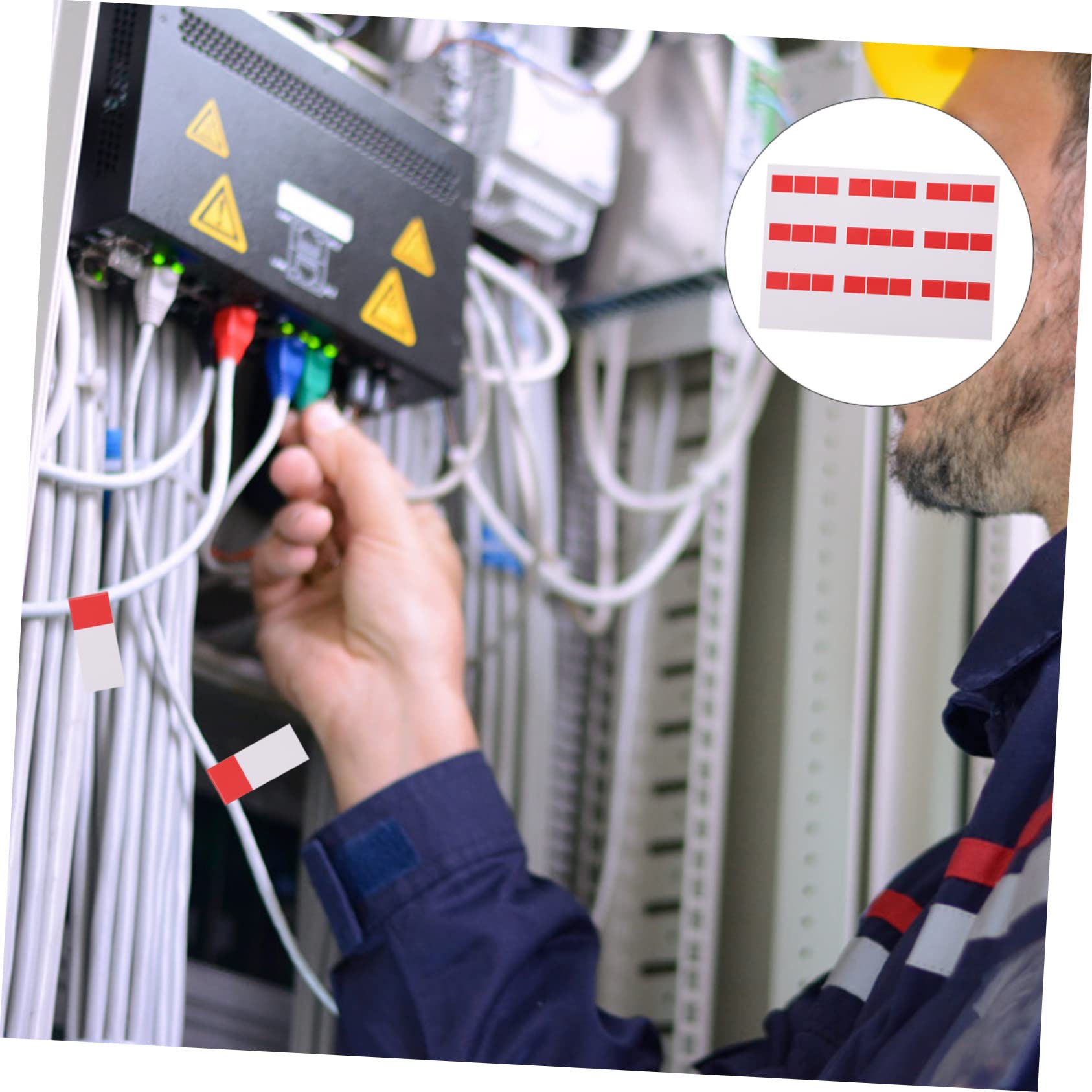 SHINEOFI 15pezzi Etichette Autoadesive Per Cavi Da Resistente Allo Strappo Per Identificazione e Suddivisione Cavi Adatte Per Uso Ed Esterno Facile Applicazione e Rimozione Design Pratico