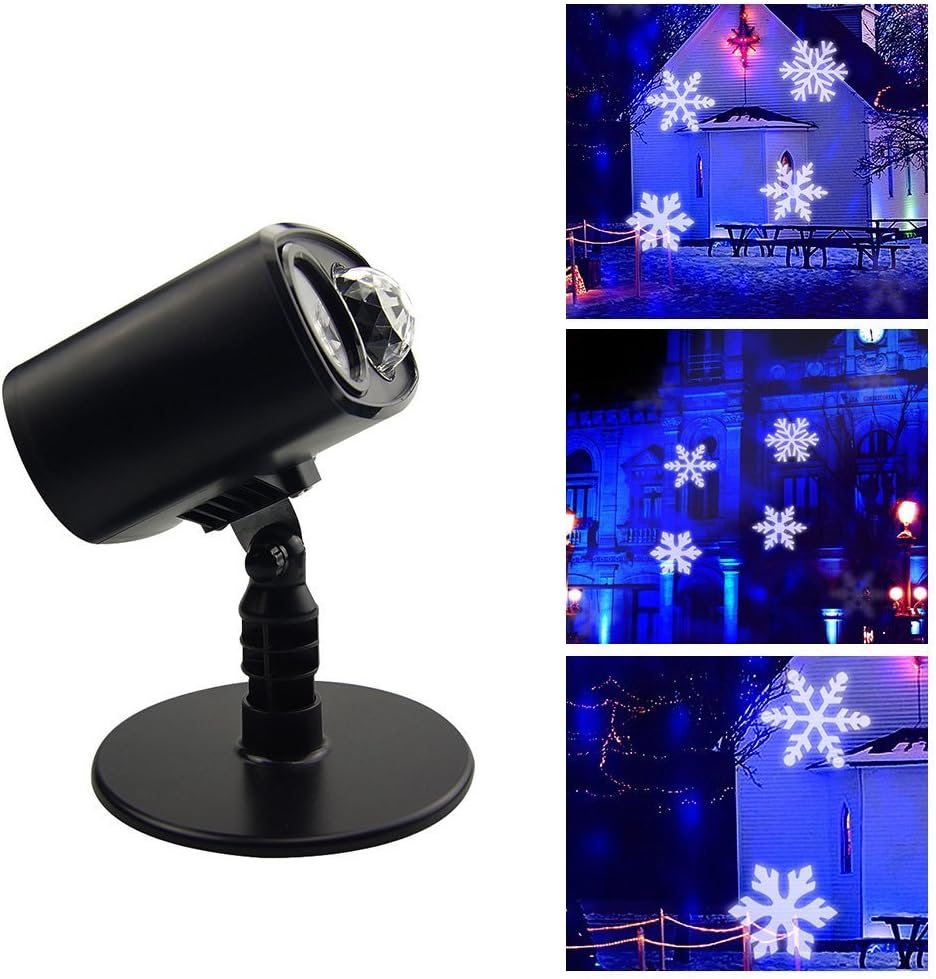 Decoration Projector Lights, Christmas Projector Lights Halloween Lights Indoor Outdoor Xmas Theme Light Projector Moving Snowflakes Garden Landscape Lights for Wedding Bedroom Garden Party Decoration