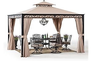 Sunjoy 10 x 12 ft. Soft Top Steel Outdoor Gazebo