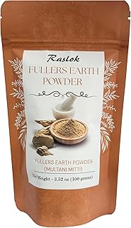 100% Pure Fullers Earth Powder | Multani Mitti Organic for Face | No Added Fragrance | Natural Face Mask Mud Mask Pack (3.52 oz.) | Multani Matti Powder | Indian Healing Clay