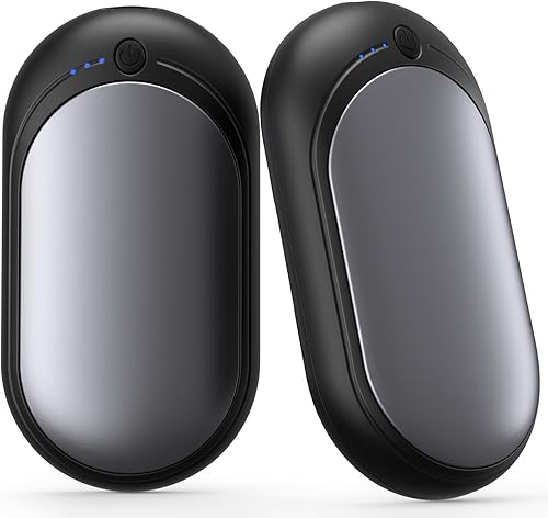 Hand Warmers Rechargeable, KNIFOD 2 Pack 6000mAh Portable Electric Handwarmers, Reusable USB Pocket Heater Great for Raynauds, Hunting, Golf,