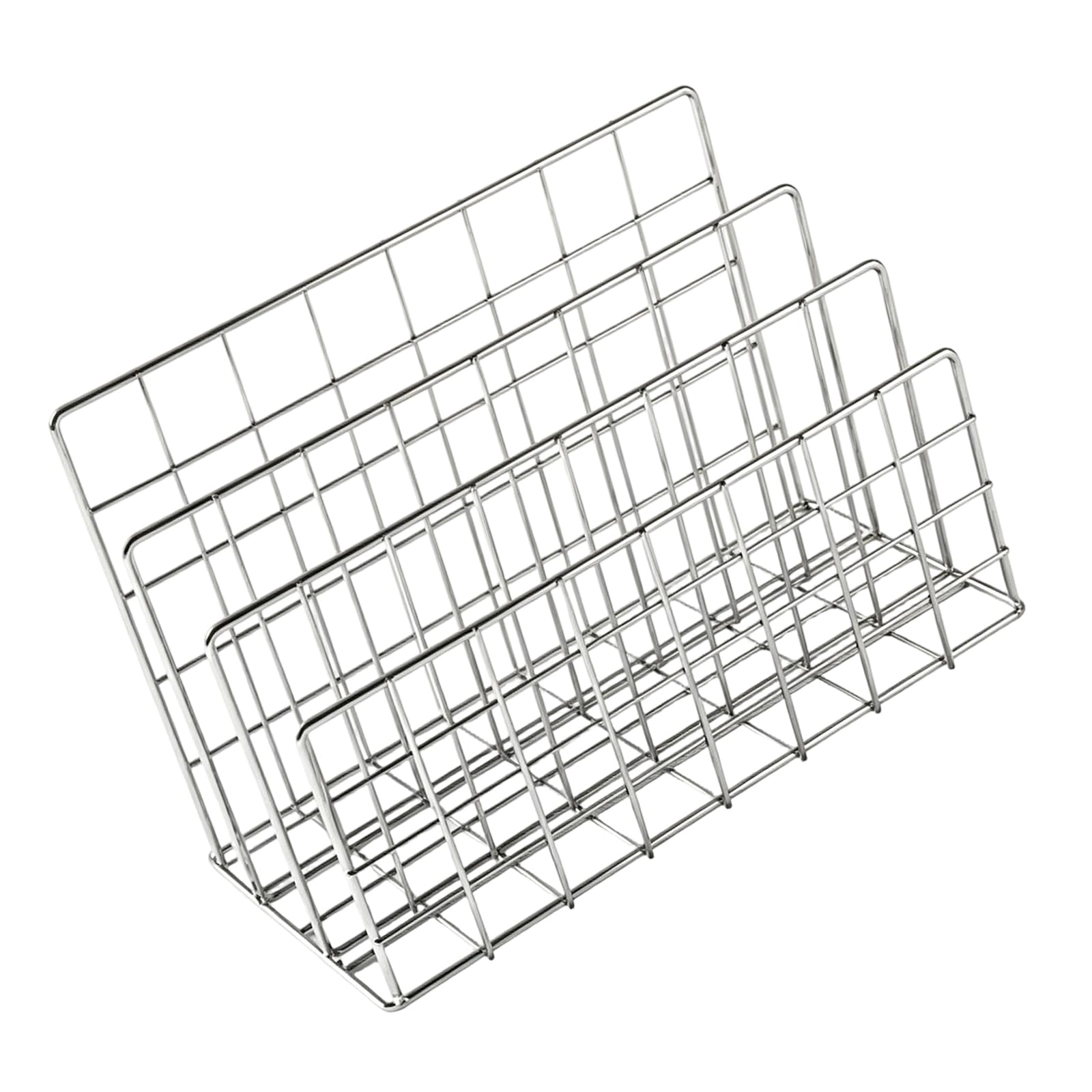 Plcpdm Stepped Desk Magazine Holder Metal Wire File Organizer With Upright Storage Sections For Notebooks Folders On Tables Desktop File Organizer Wire Magazine Holder Upright Paper Sorter Book Rack Dorm
