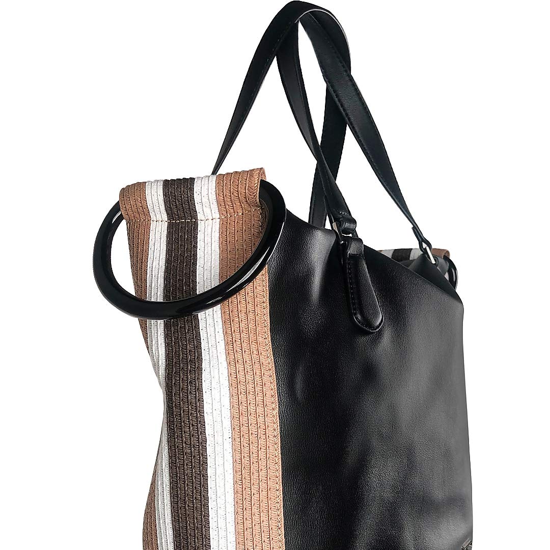Ermanno Scervino Borsa Donna Maxi Shopper Pelle Nero