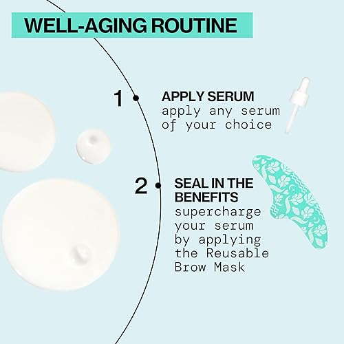Miniatura 11 de Pacifica Mascarilla reutilizable para cejas: parche antiarrugas de frente 100% silicona para levantar cejas, almohadilla antiarrugas reutilizable
