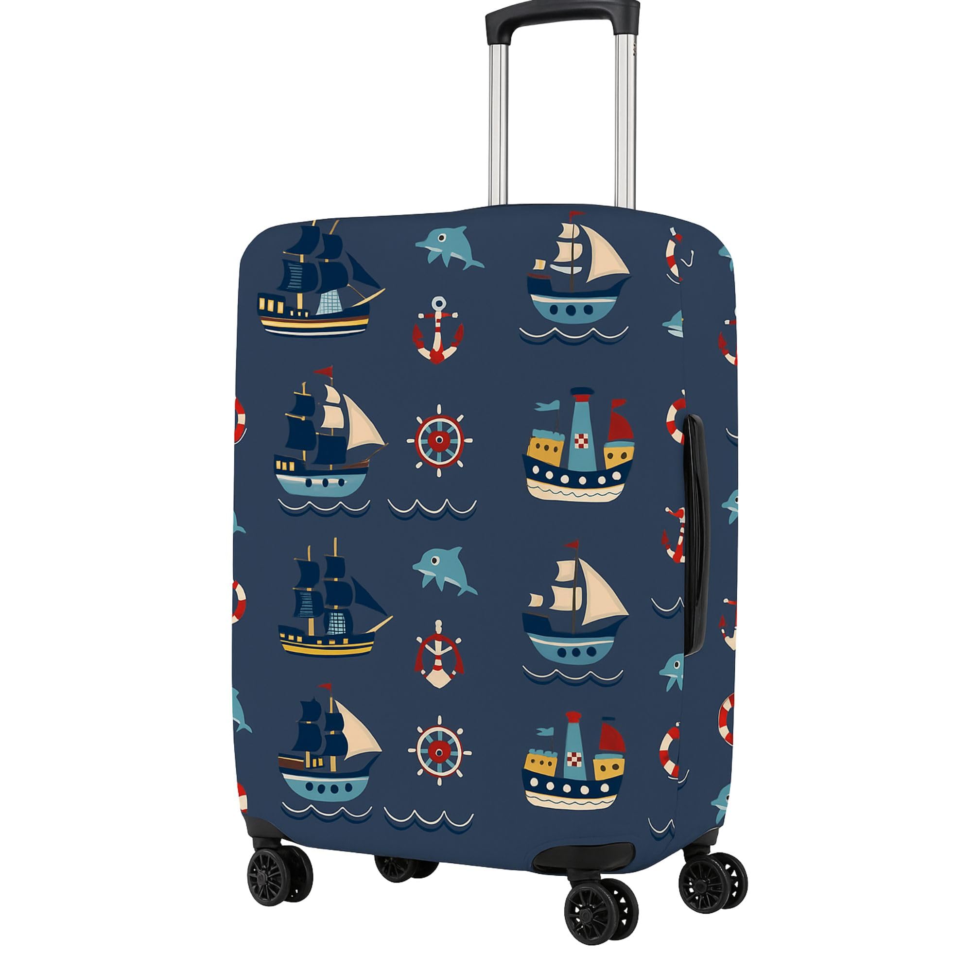 nt creation Blue Ocean Polyester Fabric Large Protective Luggage/Suitcase Cover Without Suitcase (Large)-picture-43