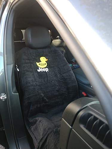 Seat Armour Funda para asiento de coche y toalla de doble propósito para Jeep Duck con logotipo de Jeep Grill & Duck Cortinas de algodón lavables
