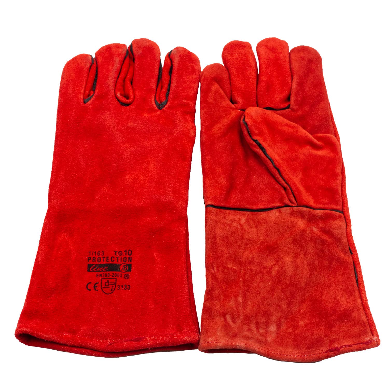 ISSALINE Gants de soudage de cuisine résistants à la chaleur, gants professionnels en cuir résistants à haute température, accessoires four, barbecue, souder, cuisine, protection taille 10