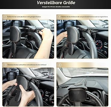 Double Anti-Theft Car Steering Wheel Clamp
