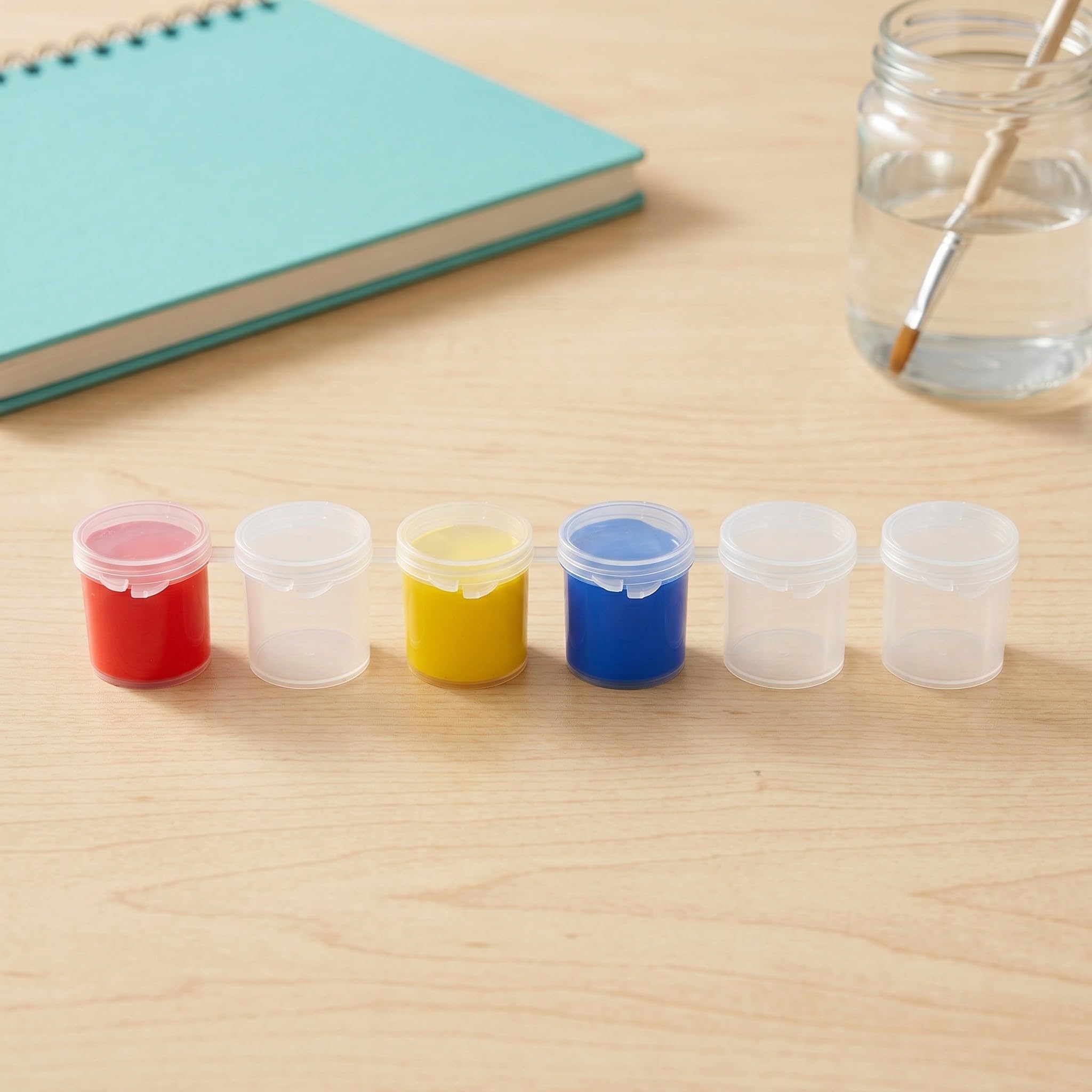 Lot de 20 mini pots de peinture : mini-récipients de rangement pour peinture - Récipients de rangement portables vides de 15 ml - Petits pots de pigment pour les loisirs créatifs, la en