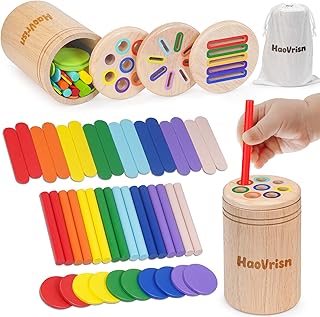 HaoVrisn brinquedo Montessori de formas e cores