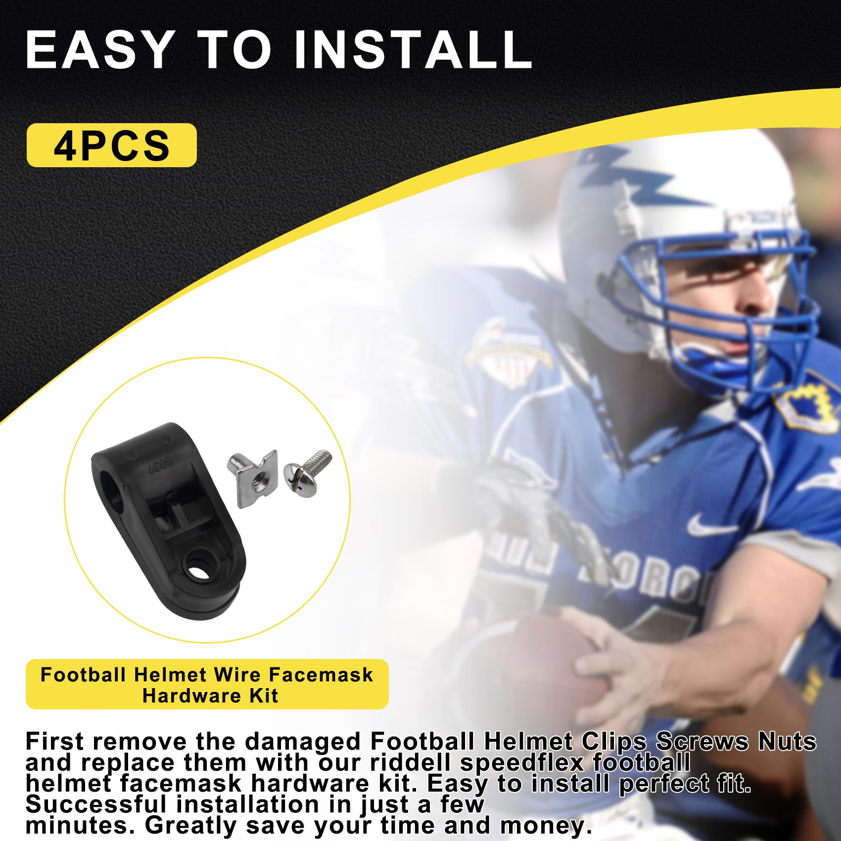 Amazon.com : Football helmet facemask repair kit fit for Schutt 7&