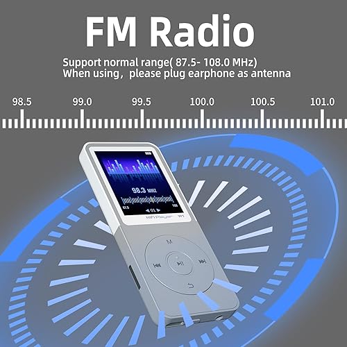 Miniatura 6 de Reproductor Mp3 Bluetooth, reproductores MP3 portátiles clásicos para niños, reproductor de música de alta fidelidad con Bluetooth, reproducción de